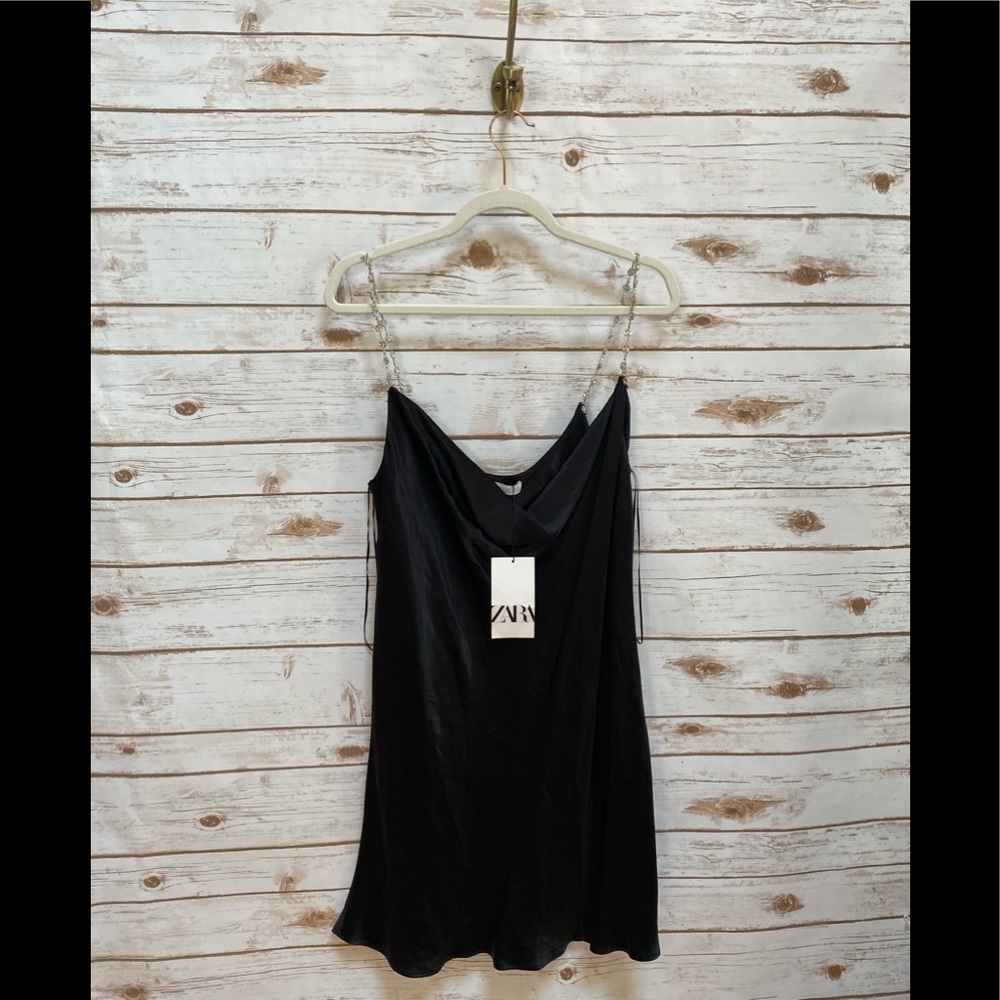 NWT Zara Black Jeweled dress size XL